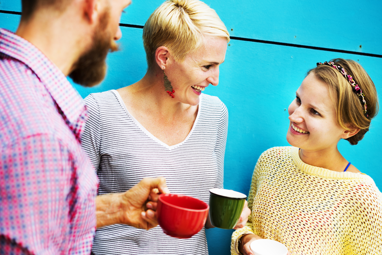 Group People Chatting Interaction Socializing Concept