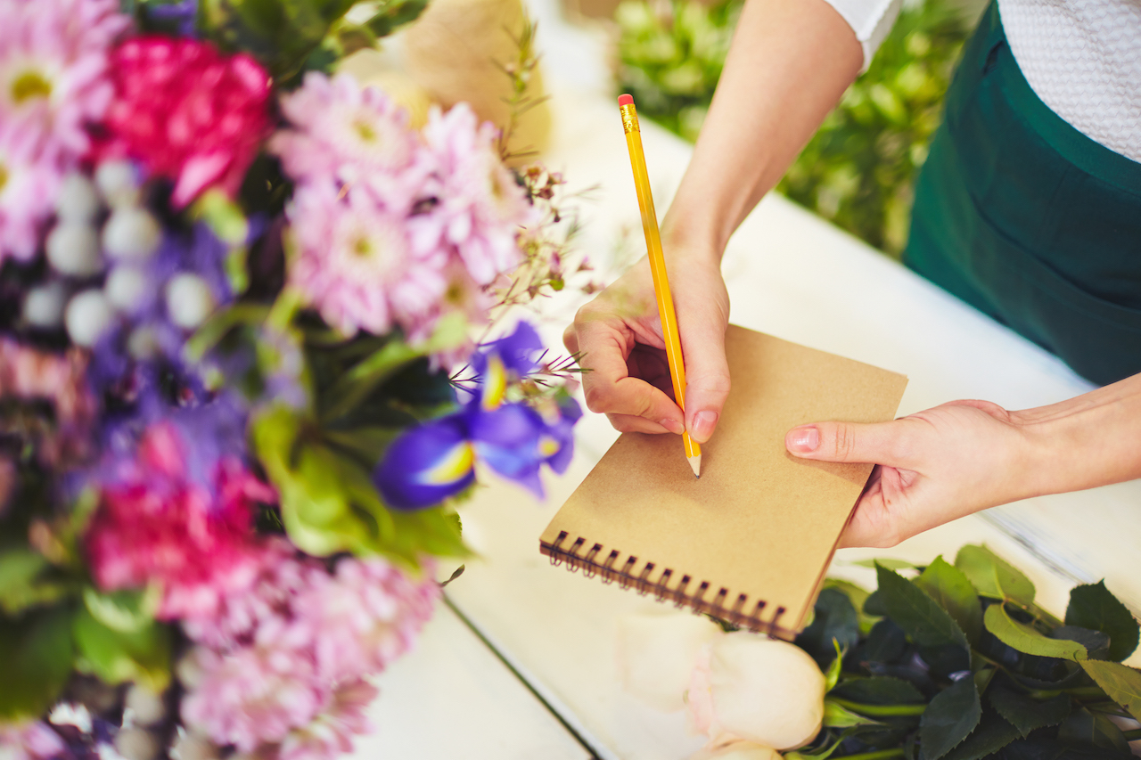 Writing flower names