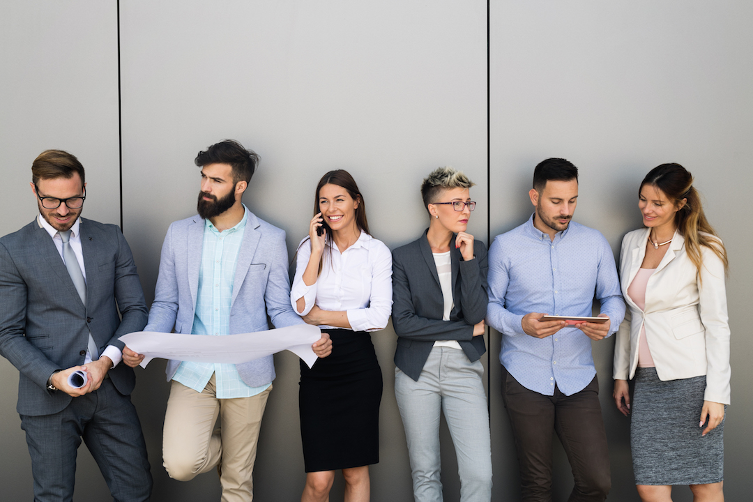 Picture of business people discussing in their company